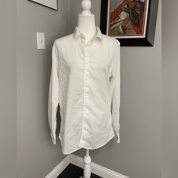 Onia Dress Swim Coverup White Long Sleeve 100% Cotton Size Large - Picture 1 of 5